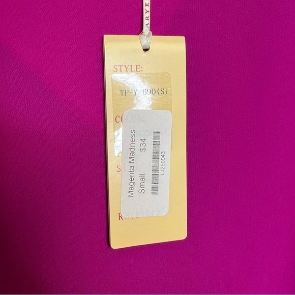 ARYEH Electric Magenta Ruffle Sleeve Blouse - Picture 8 of 8